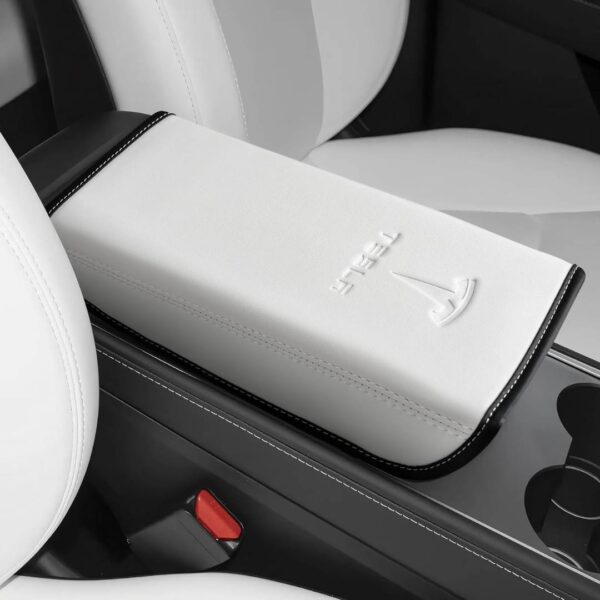 Fehér Tesla kartámasz huzat